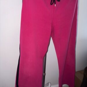 Escada Pink Joggers with Black Trim M